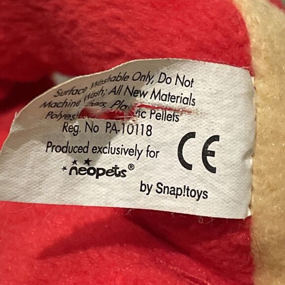 NeoPets 2002 Red Scorchio Winged Dragon Plush Stuffed Animal Toy 7" Vintage - Picture 8 of 12